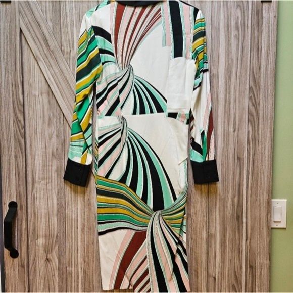 Emilio Pucci Printed Collar Dress Multicolor Viscose Multiple Colors - Picture 9 of 12